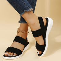 PREORDER- Rubber Open Toe Low Heel Sandals