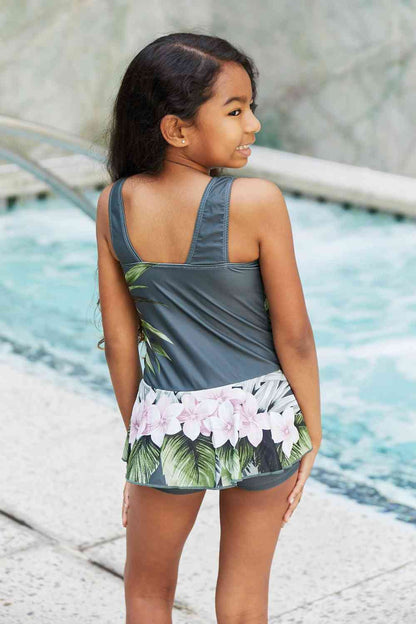 YOUTH Marina West Clear Waters Swim Dress in Aloha Forest