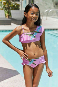 YOUTH Marina West Vacay Mode Two-Piece Swim Set in Carnation Pink