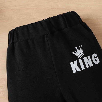 King Graphic Tee and Pants Set