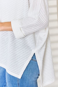 In the Morning Waffle Knit Top