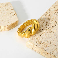 18K Gold Plated Twist Midi Ring (With Box) *FINAL SALE*