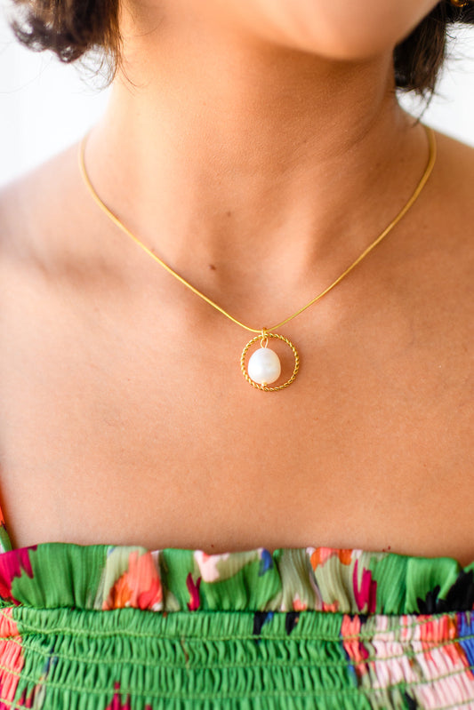 Center of the World Pearl Pendant Necklace **FINAL SALE**