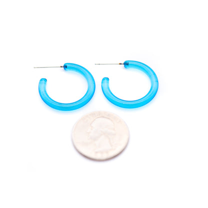 Jelly Tube Hoop Earrings - 1" Small