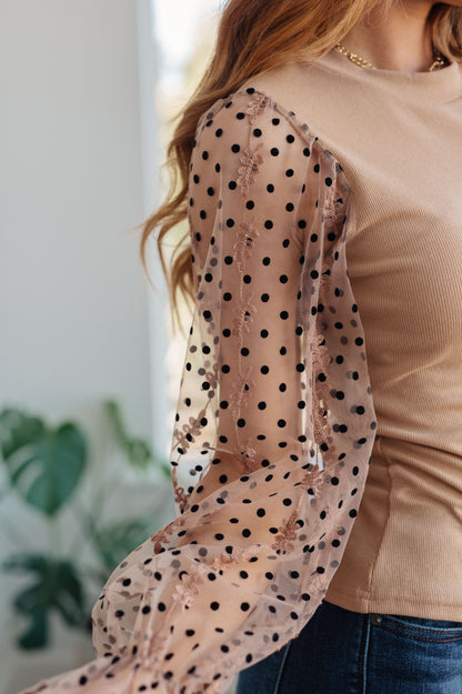 Dots on My Sleeves Blouse