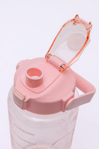 Elevated Water Tracking Bottle in Pink **FINAL SALE**