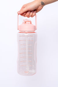 Elevated Water Tracking Bottle in Pink **FINAL SALE**