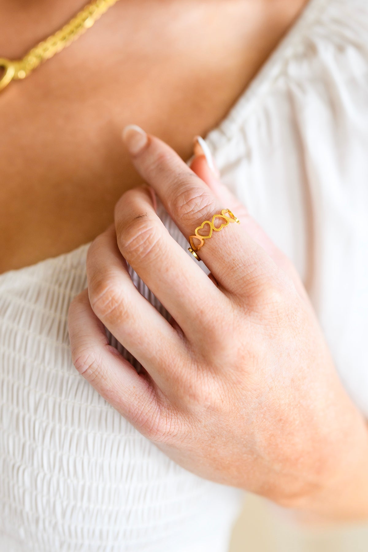 Endless Hearts Gold Ring **FINAL SALE**