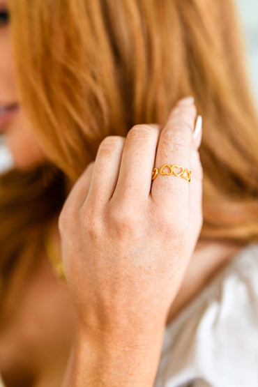 Endless Hearts Gold Ring **FINAL SALE**
