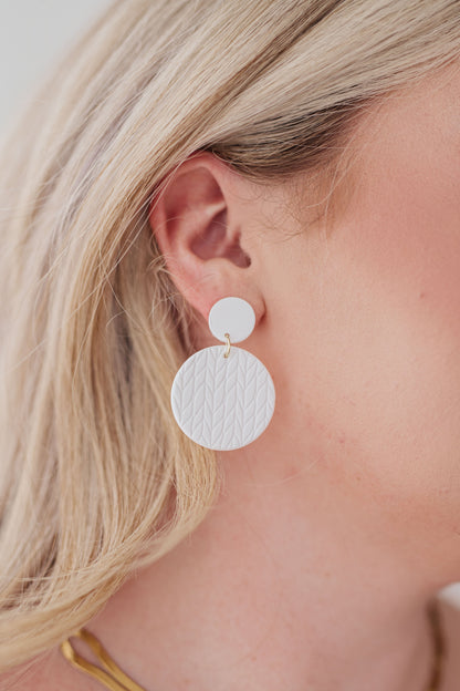 Falling Petals Earrings in Cream **FINAL SALE**