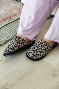 Fuzziest Feet Animal Print Slippers In Mocha **FINAL SALE**