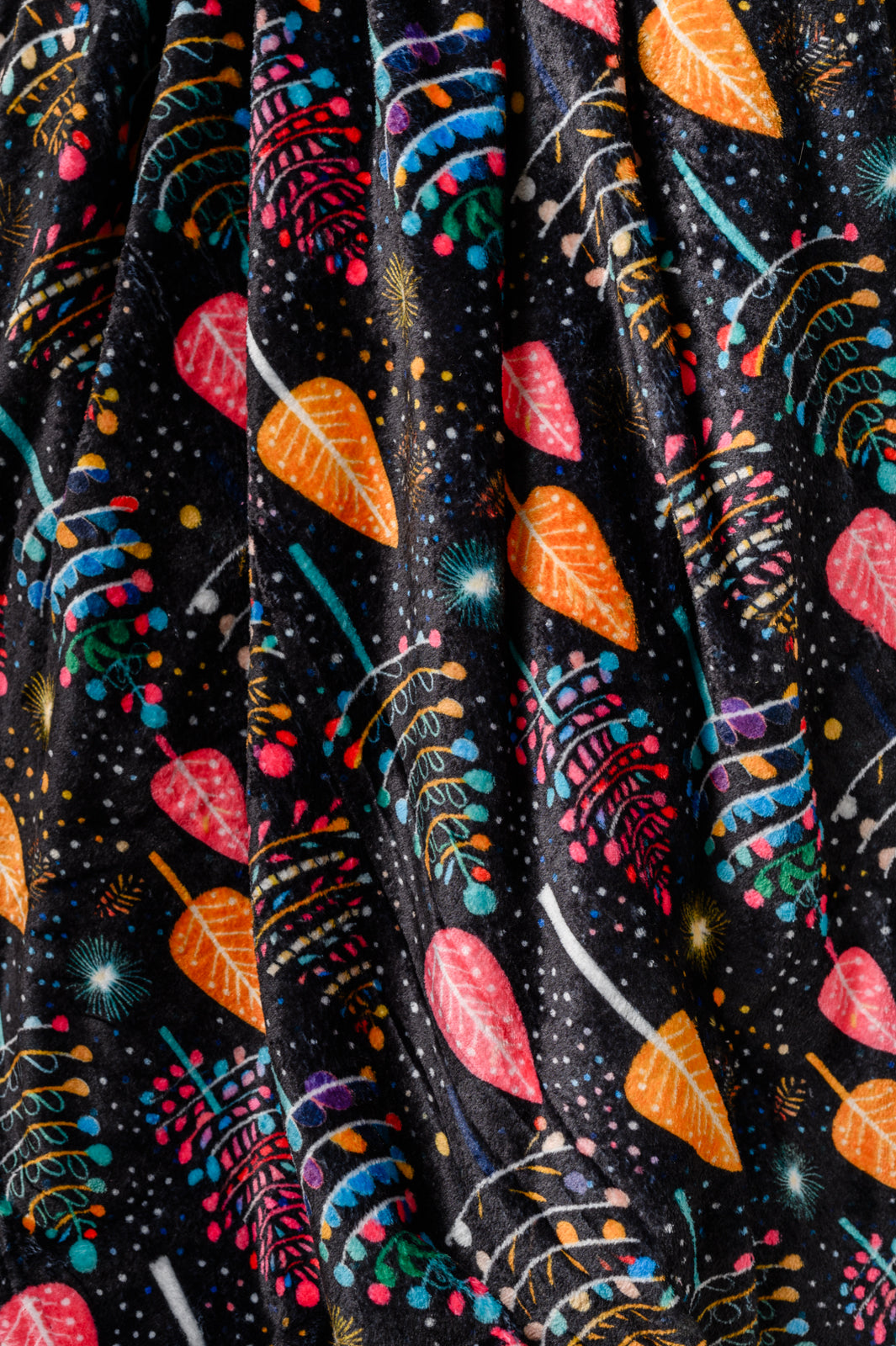 Holiday Fleece Blanket in Neon Trees **FINAL SALE**