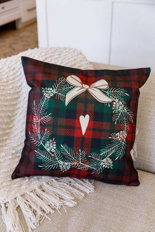 Holiday Wreath Pillow Case