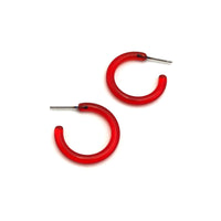 Jelly Tube Hoop Earrings - 1" Small