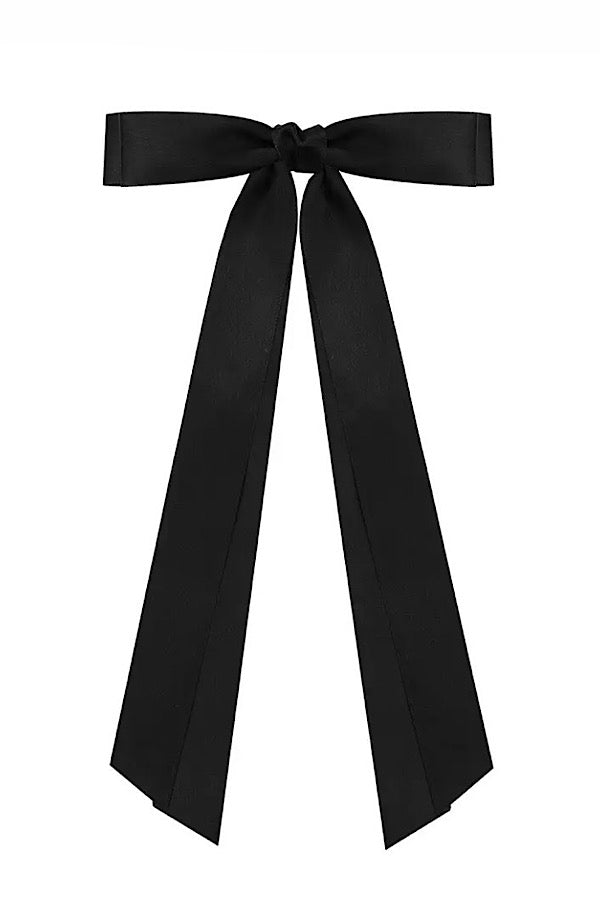 Take a Bow Black Satin Hair Bow - ETA 3/5 **FINAL SALE**