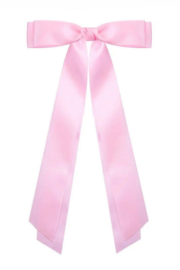 Take a Bow Pink Satin Hair Bow - ETA 3/5 **FINAL SALE**