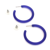 Jelly Tube Hoop Earrings - Large 1.5"