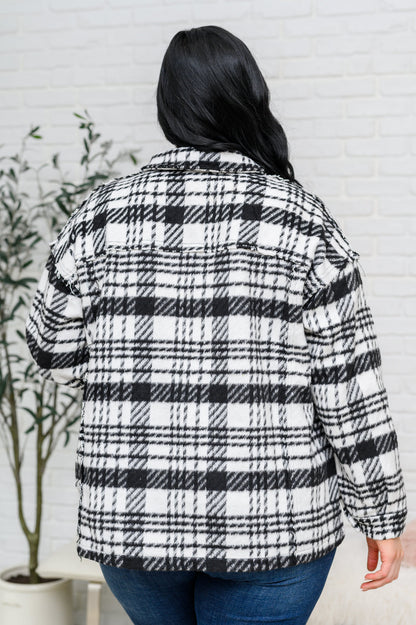 Kate Plaid Jacket in Black & White