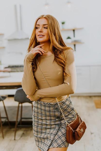 Late To Class Plaid Mini Skort