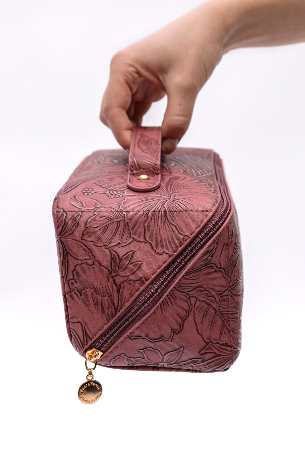 Life In Luxury Large Capacity Cosmetic Bag in Merlot **FINAL SALE**