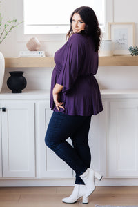 Love On The Line V-Neck Peplum Blouse