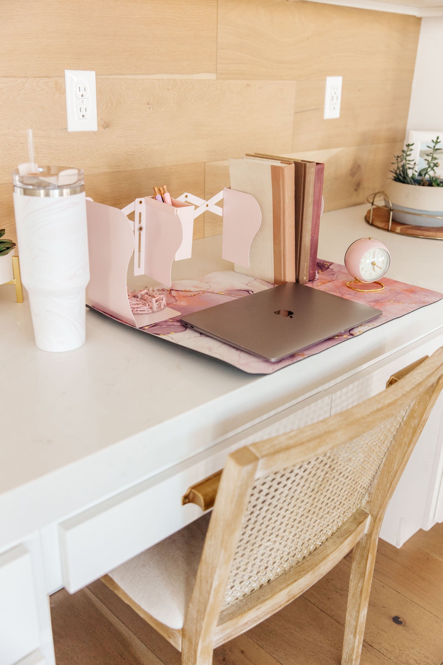 Say No More Luxury desk pad in Pink Marble **FINAL SALE**