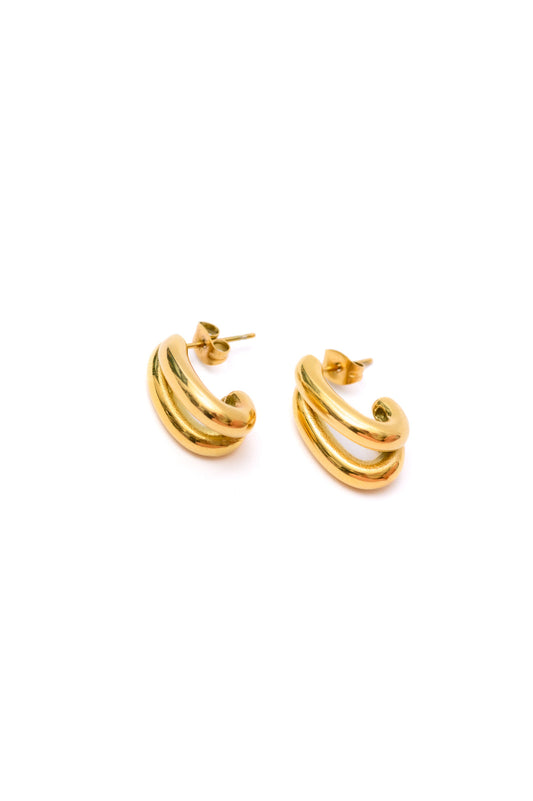 Pushing Limits Gold Plated Earrings **FINAL SALE**