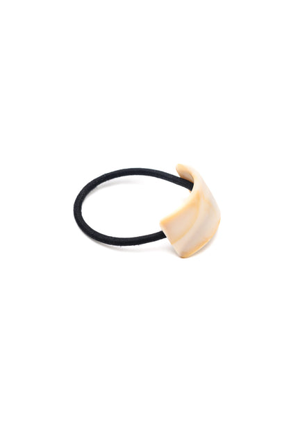 Rectangle Cuff Hair Tie Elastic in Ivory **FINAL SALE**