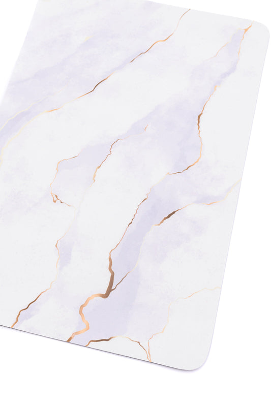 Say No More Luxury desk pad in White Marble **FINAL SALE**