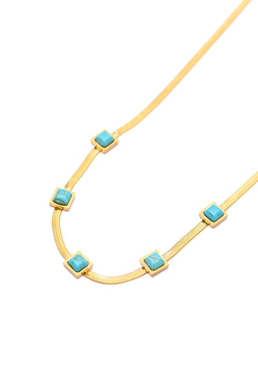 Turquoise Squares Necklace **FINAL SALE**