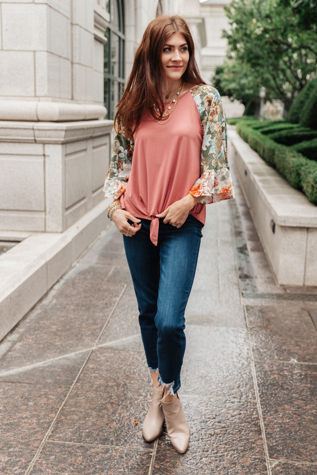 Wear Your Floral On Your Sleeves Top