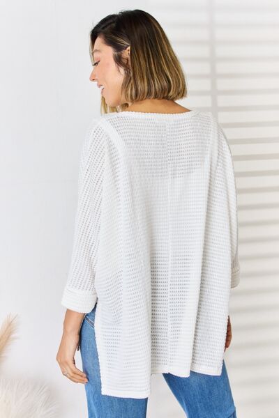 In the Morning Waffle Knit Top