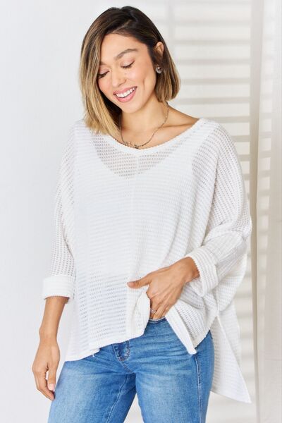 In the Morning Waffle Knit Top