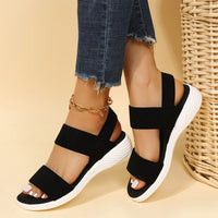 PREORDER- Rubber Open Toe Low Heel Sandals