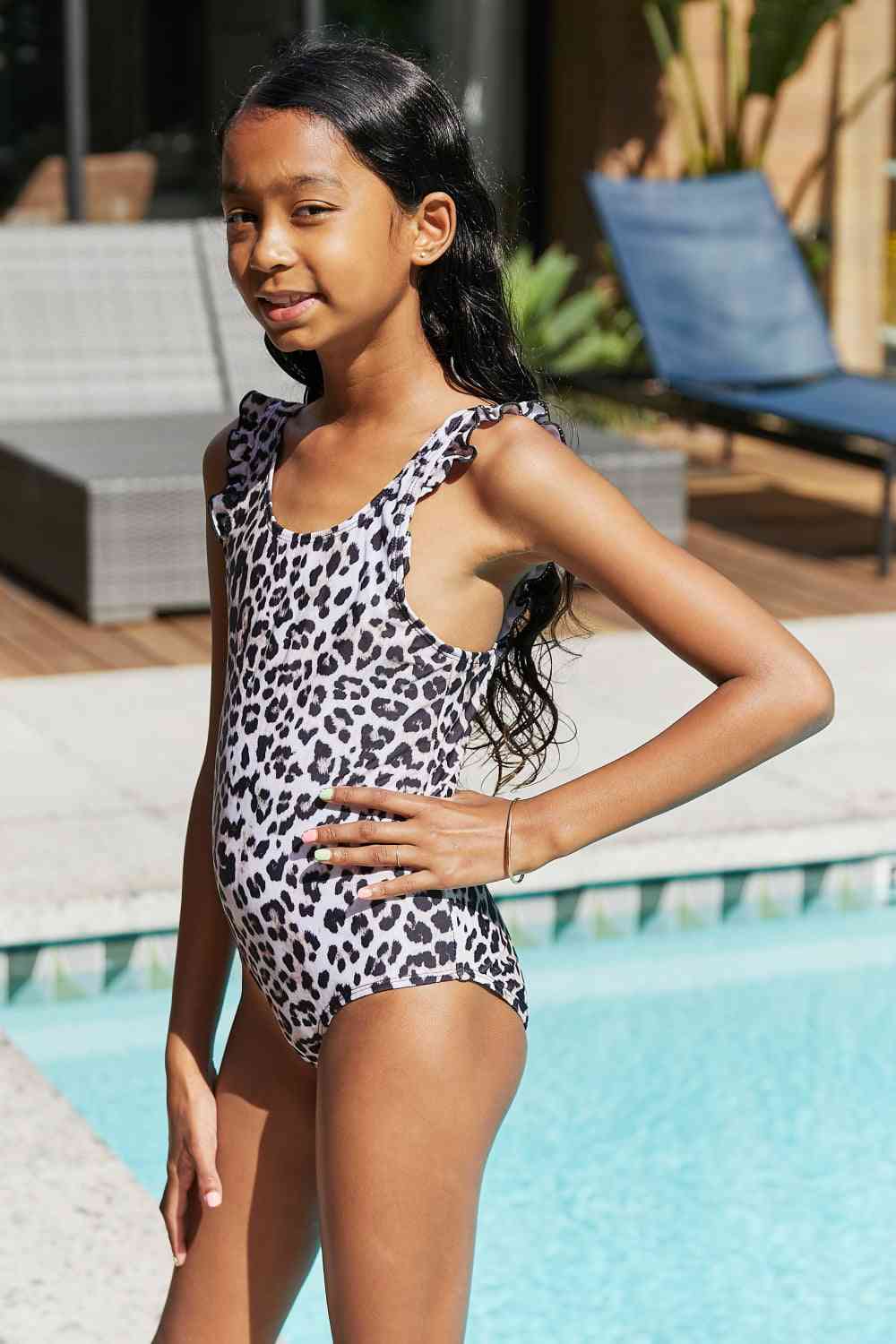 YOUTH Marina West Float On Ruffled One-Piece in Cat