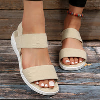 PREORDER- Rubber Open Toe Low Heel Sandals