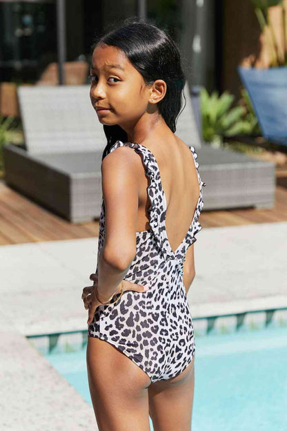 YOUTH Marina West Float On Ruffled One-Piece in Cat