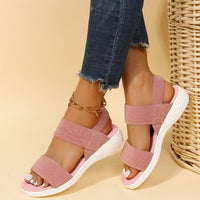 PREORDER- Rubber Open Toe Low Heel Sandals